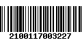 Código de Barras 2100117003227