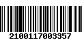 Código de Barras 2100117003357