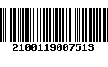 Código de Barras 2100119007513