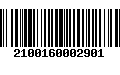 Código de Barras 2100160002901