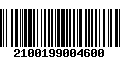 Código de Barras 2100199004600