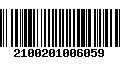 Código de Barras 2100201006059