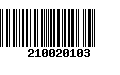 Código de Barras 210020103