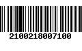 Código de Barras 2100218007100