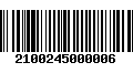 Código de Barras 2100245000006