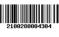 Código de Barras 2100280004304