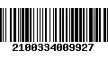 Código de Barras 2100334009927