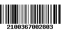 Código de Barras 2100367002803