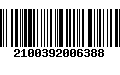 Código de Barras 2100392006388