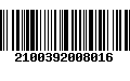Código de Barras 2100392008016