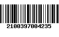 Código de Barras 2100397004235