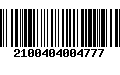 Código de Barras 2100404004777