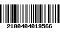 Código de Barras 2100404019566