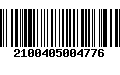 Código de Barras 2100405004776