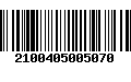 Código de Barras 2100405005070