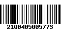 Código de Barras 2100405005773