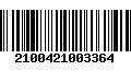 Código de Barras 2100421003364