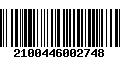 Código de Barras 2100446002748