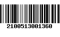 Código de Barras 2100513001360