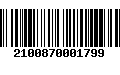 Código de Barras 2100870001799