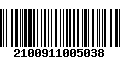 Código de Barras 2100911005038