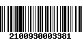 Código de Barras 2100930003381