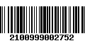 Código de Barras 2100999002752