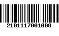 Código de Barras 2101117001008