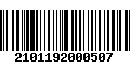 Código de Barras 2101192000507