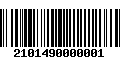 Código de Barras 2101490000001