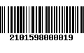 Código de Barras 2101598000019