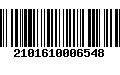 Código de Barras 2101610006548