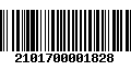 Código de Barras 2101700001828