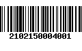 Código de Barras 2102150004001