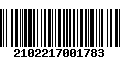 Código de Barras 2102217001783