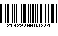 Código de Barras 2102270003274