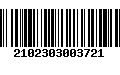 Código de Barras 2102303003721