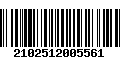 Código de Barras 2102512005561