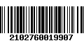 Código de Barras 2102760019907