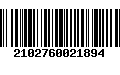 Código de Barras 2102760021894