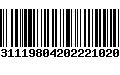 Código de Barras 21031119804202221020152