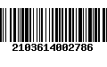 Código de Barras 2103614002786