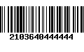 Código de Barras 2103640444444