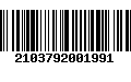 Código de Barras 2103792001991