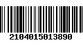 Código de Barras 2104015013890