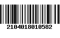 Código de Barras 2104018010582