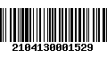 Código de Barras 2104130001529