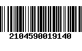 Código de Barras 2104590019140