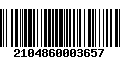 Código de Barras 2104860003657