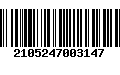 Código de Barras 2105247003147